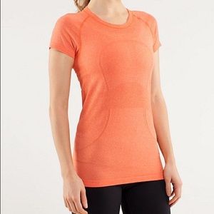Lululemon Orange Run Swiftly Shirt